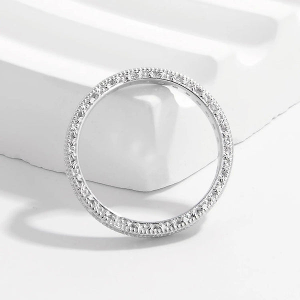 Lovcia 925 Sterling Silver Zircon Ring-Rings-Silver-6-Silver