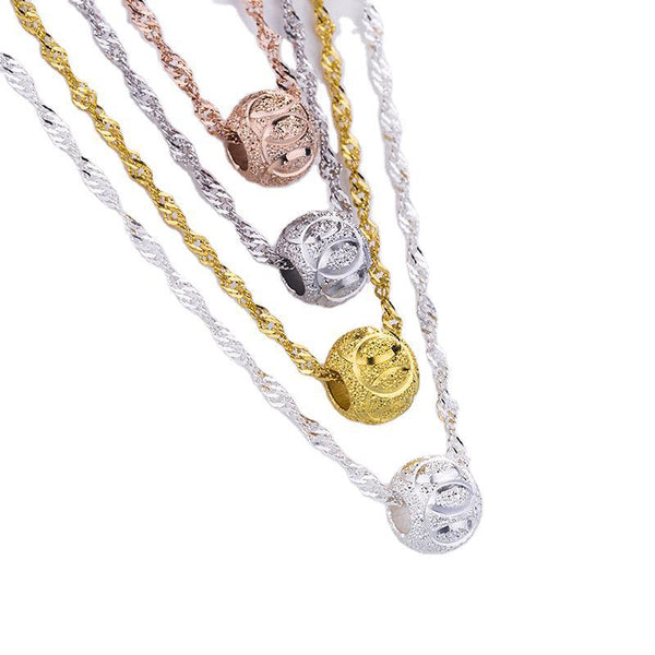 Lovcia 9mm Circle Beads 3.3mm Hole 925 Silver Gold Plated-Jewelry Making Kits-Yellow Gold-8MM-Yellow Gold