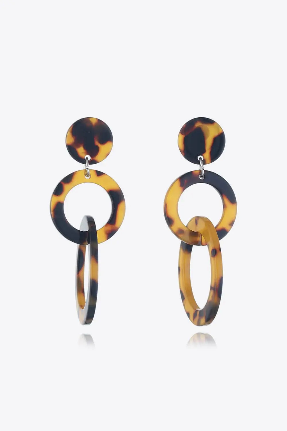 Lovcia Acrylic Double-Hoop Earrings-Earrings-Caramel-One Size-Caramel