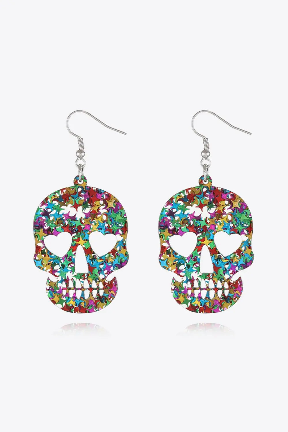 Lovcia Acrylic Skull Drop Earrings-Earrings-Multicolor-One Size-Multicolor
