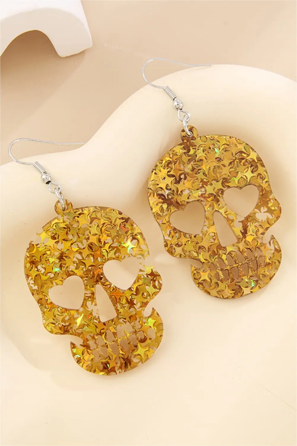 Lovcia Acrylic Skull Drop Earrings-Earrings-Multicolor-One Size-Multicolor