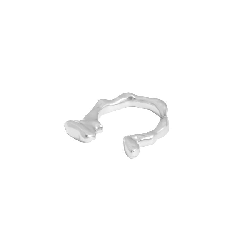 Lovcia Adjustable 18K Gold Plated Sterling Ring Open Size-Rings-Silver-Silver