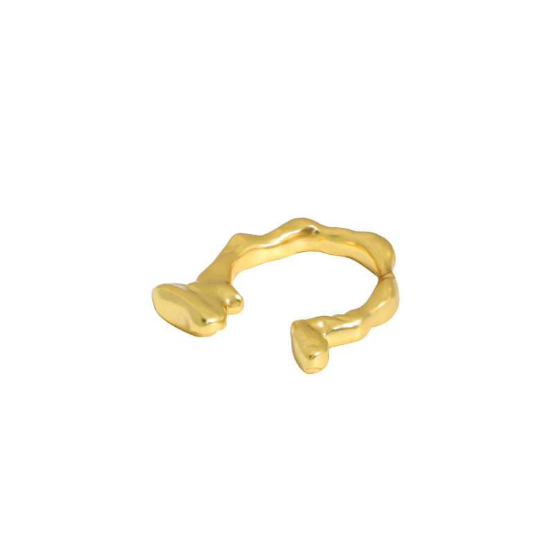 Lovcia Adjustable 18K Gold Plated Sterling Ring Open Size-Rings-Yellow Gold-Yellow Gold
