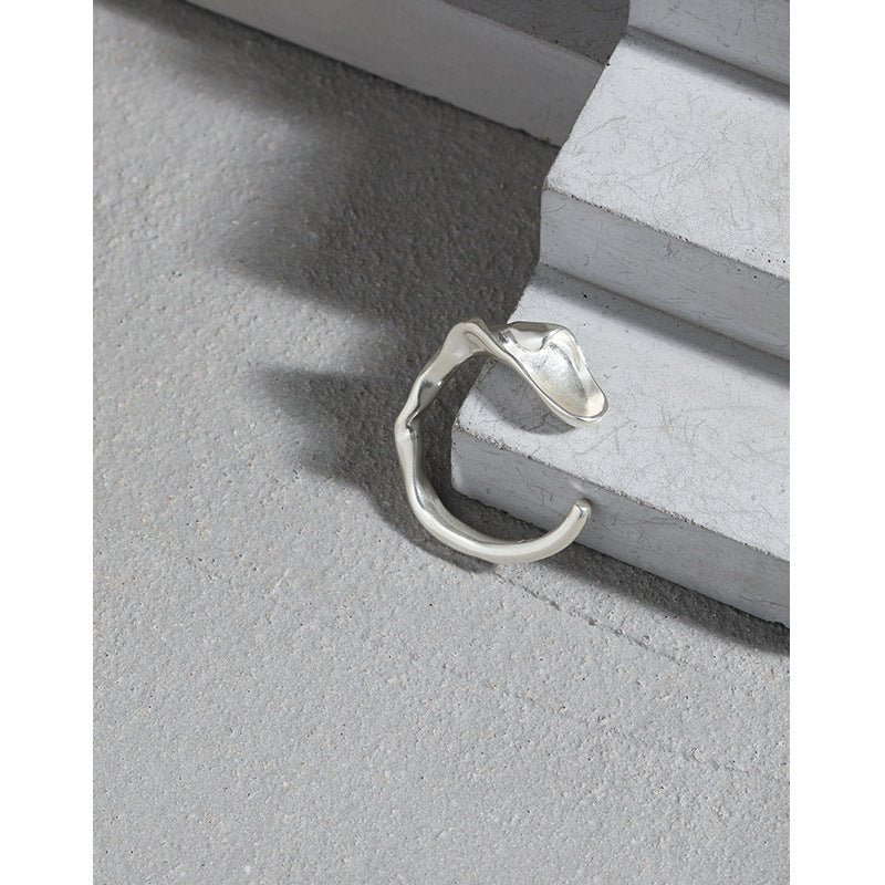 Lovcia Adjustable 925 Silver Ring Gold Plated Calla Lily-Rings-Yellow Gold-Yellow Gold