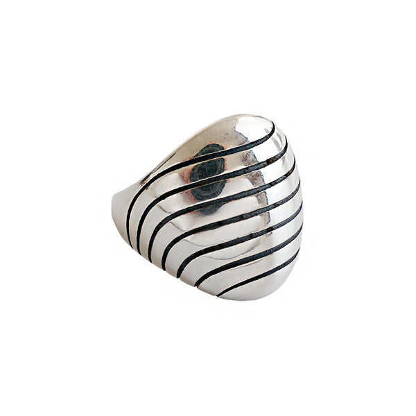 Lovcia Adjustable 925 Silver Ring Vintage Lines Cicada-Rings-Vintage-Vintage