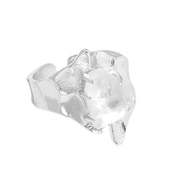 Lovcia Adjustable 925 Sterling Ring Gold Plating Crystal-Rings-Rhodium-Rhodium
