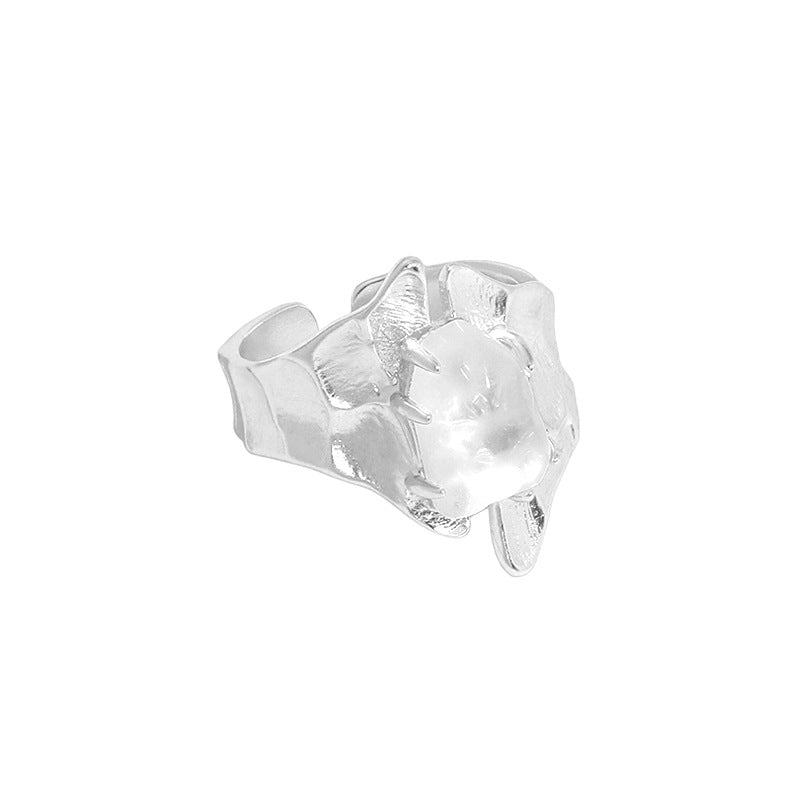 Lovcia Adjustable 925 Sterling Ring Gold Plating Crystal-Rings-Yellow Gold-Yellow Gold