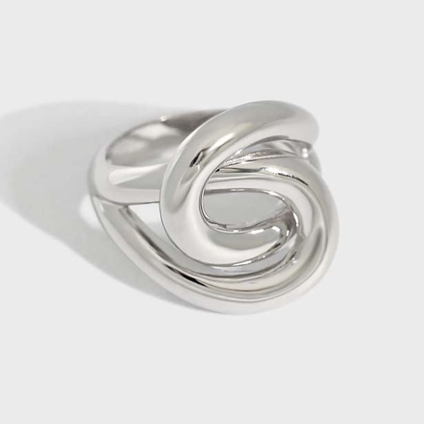 Lovcia Adjustable 925 Sterling Silver Cross Ring Gold-Rings-Yellow Gold-Yellow Gold