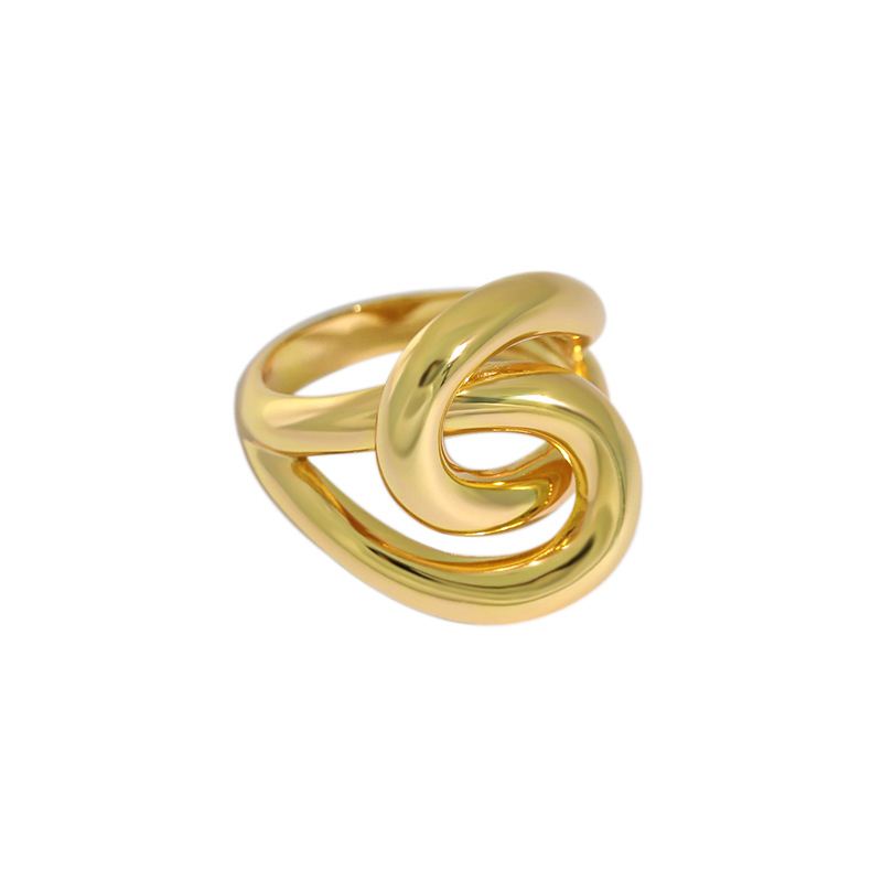 Lovcia Adjustable 925 Sterling Silver Cross Ring Gold-Rings-Yellow Gold-Yellow Gold
