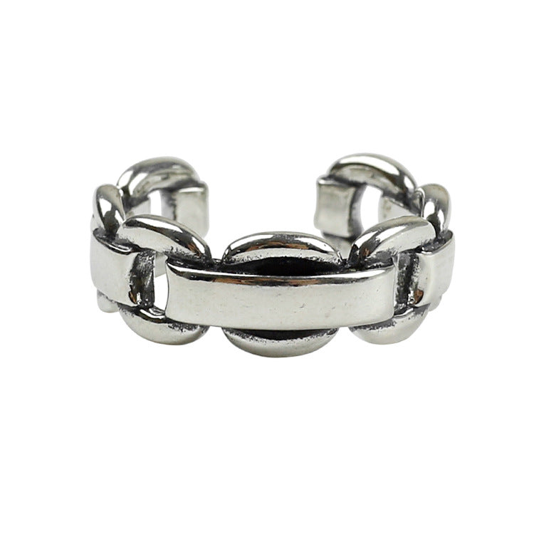 Lovcia Adjustable 925 Sterling Silver Geometry Ring-Rings-Vintage-Vintage