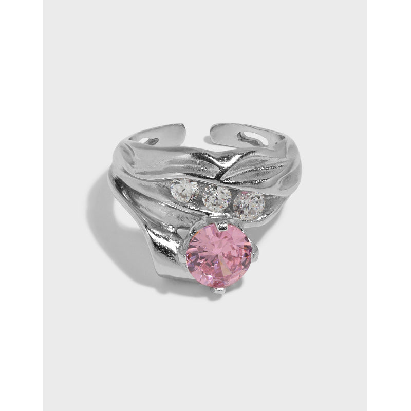 Lovcia Adjustable 925 Sterling Silver Ring Cubic Zirconia-Rings-Green CZ-Green CZ