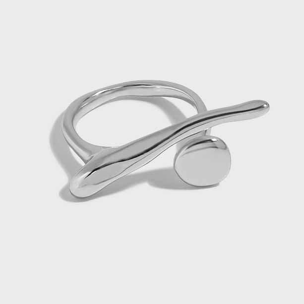 Lovcia Adjustable 925 Sterling Silver Ring Gold OT Shape-Rings-Yellow Gold-Yellow Gold