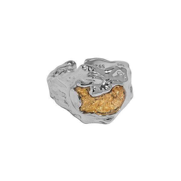 Lovcia Adjustable 925 Sterling Silver Ring Gold Plated-Rings-Rhodium-Rhodium