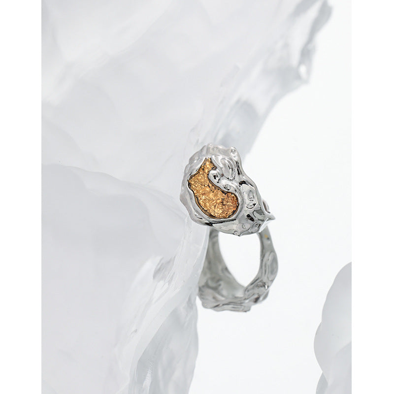 Lovcia Adjustable 925 Sterling Silver Ring Gold Plated-Rings-Rhodium-Rhodium
