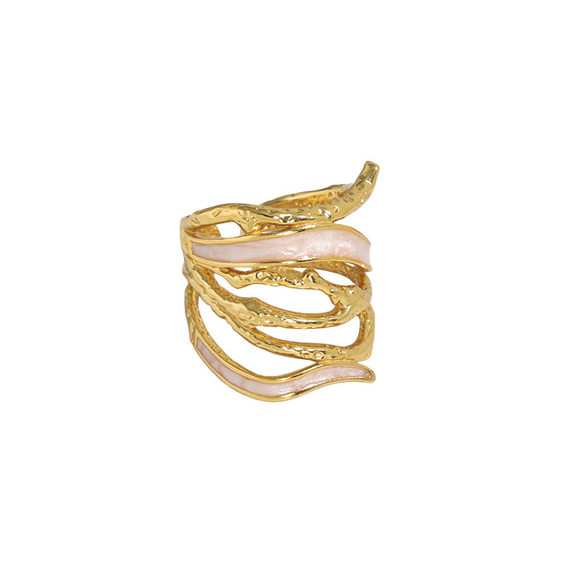 Lovcia Adjustable 925 Sterling Silver Ring Gold Plated-Rings-Yellow Gold-Yellow Gold