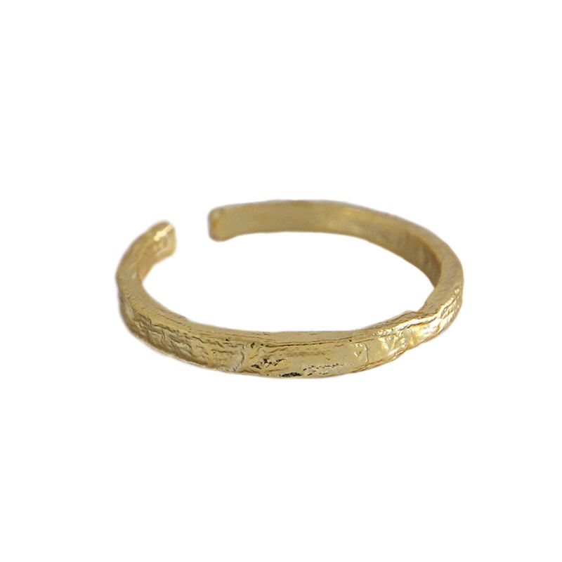 Lovcia Adjustable 925 Sterling Silver Ring Gold Plated-Rings-Yellow Gold-Yellow Gold