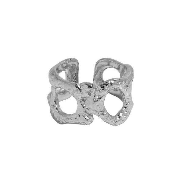 Lovcia Adjustable 925 Sterling Silver Ring Gold Plating-Rings-