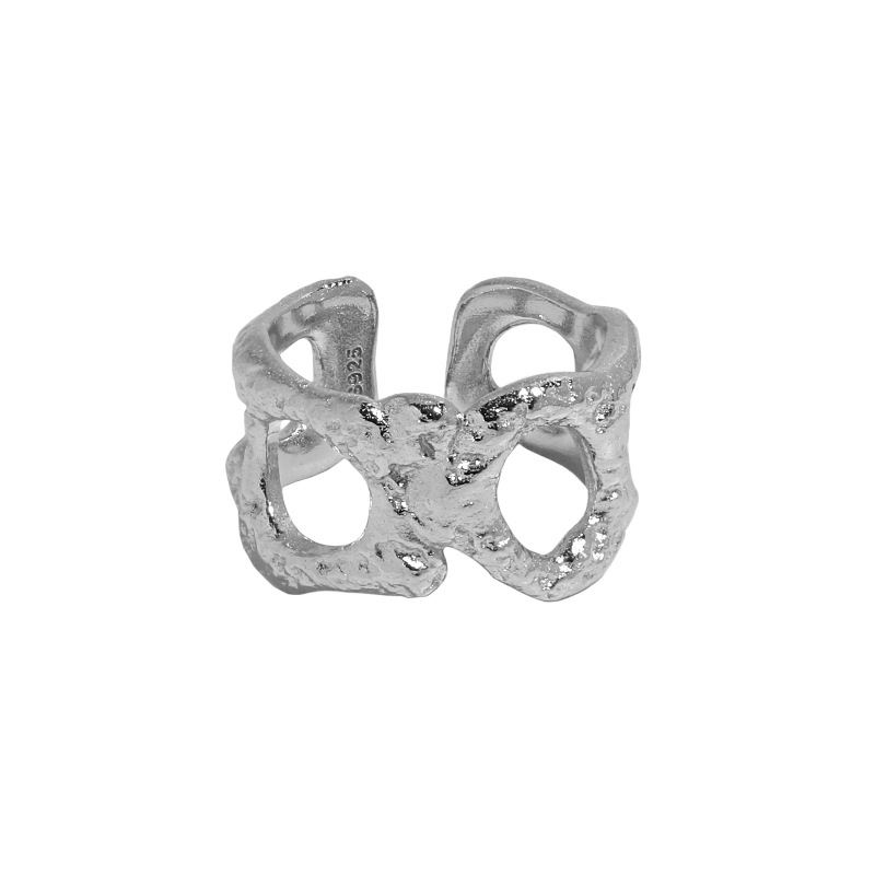 Lovcia Adjustable 925 Sterling Silver Ring Gold Plating-Rings-