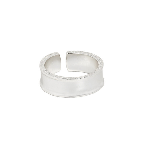 Lovcia Adjustable 925 Sterling Silver Ring Gold Tone Border-Rings-Yellow Gold-Yellow Gold
