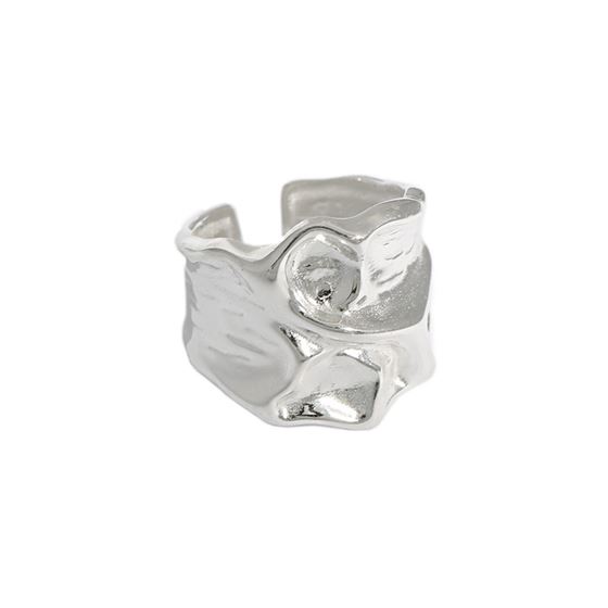 Lovcia Adjustable 925 Sterling Silver Ring Irregular Bump-Rings-