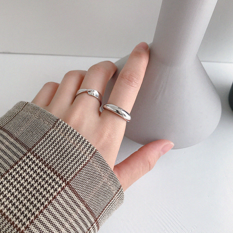 Lovcia Adjustable Circle Ring 925 Sterling Silver Gold Tone-Rings-Yellow Gold-Yellow Gold