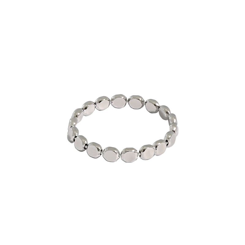 Lovcia Adjustable Geometry Bead Ring 18K Gold Plated 925-Rings-Us 7-Yellow Gold-Us 7