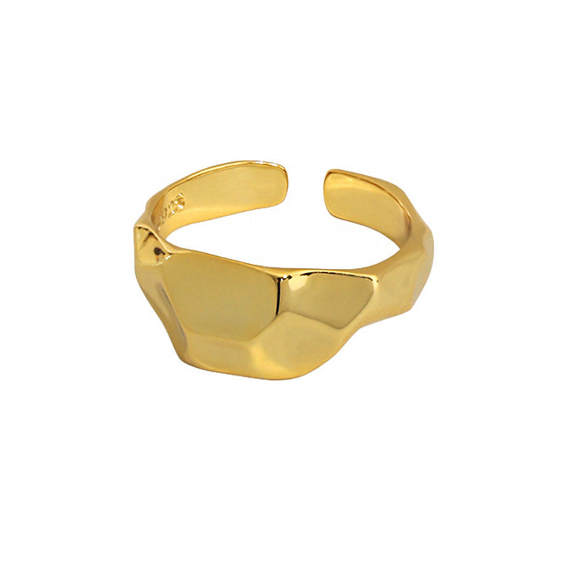 Lovcia Adjustable Geometry Ring 925 Sterling Silver-Rings-Yellow Gold-Yellow Gold