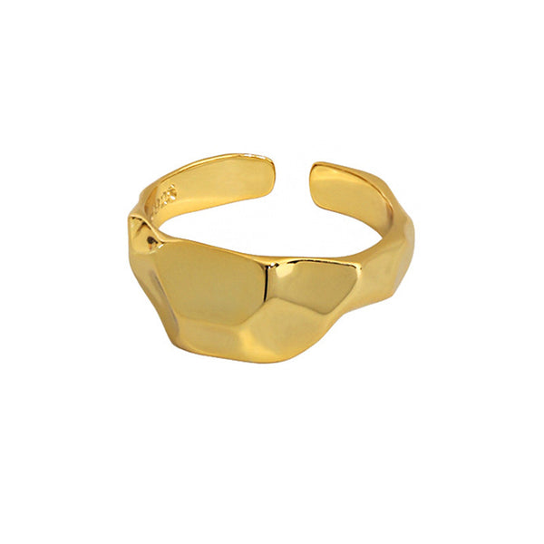 Lovcia Adjustable Geometry Ring 925 Sterling Silver-Rings-Yellow Gold-Yellow Gold