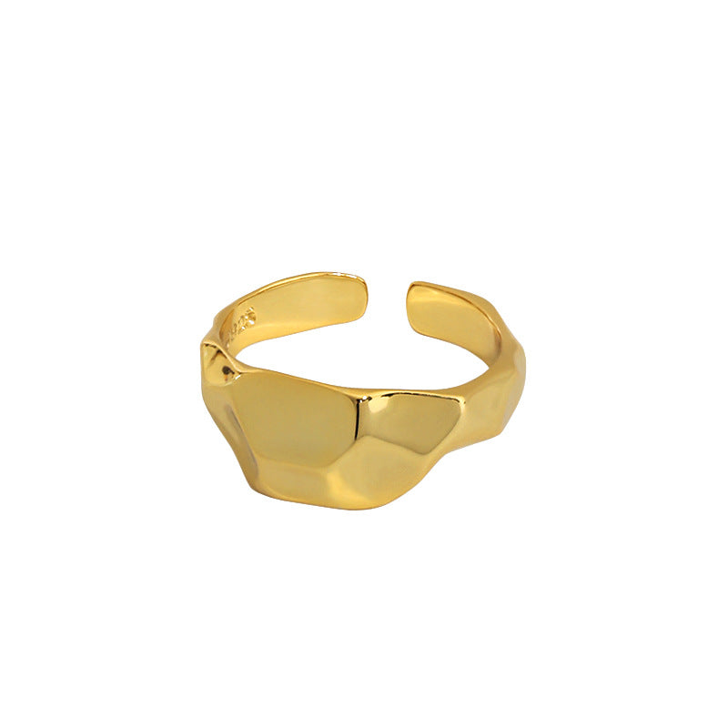 Lovcia Adjustable Geometry Ring 925 Sterling Silver-Rings-Yellow Gold-Yellow Gold