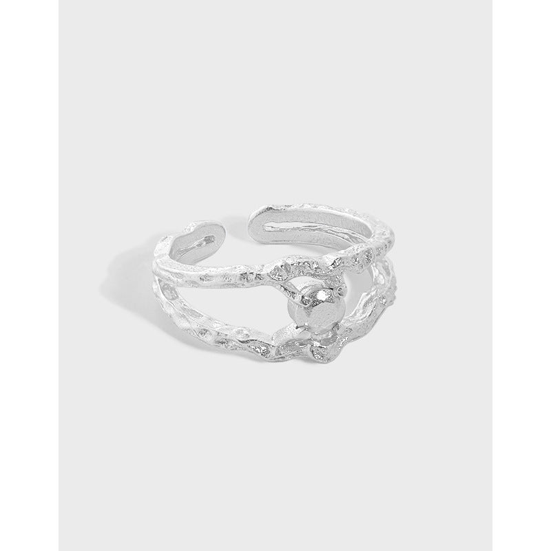 Lovcia Adjustable Gold Plated 925 Sterling Silver Beads Ring-Rings-Yellow Gold-Yellow Gold