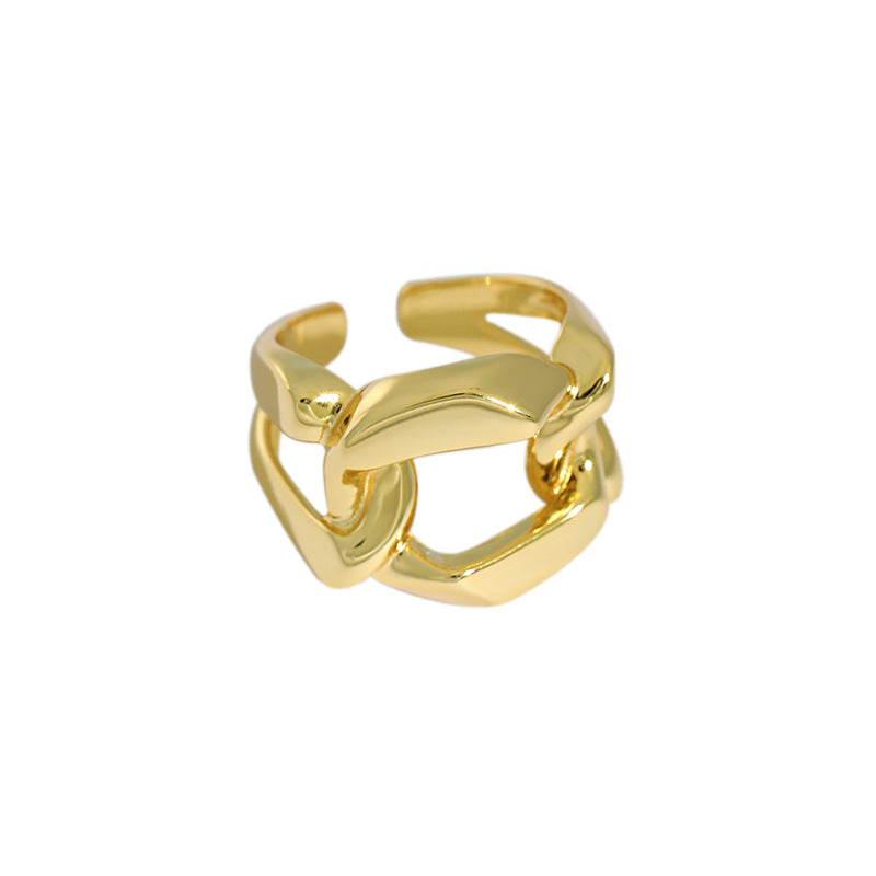 Lovcia Adjustable Gold Plated 925 Sterling Silver Ring-Rings-Yellow Gold-Yellow Gold