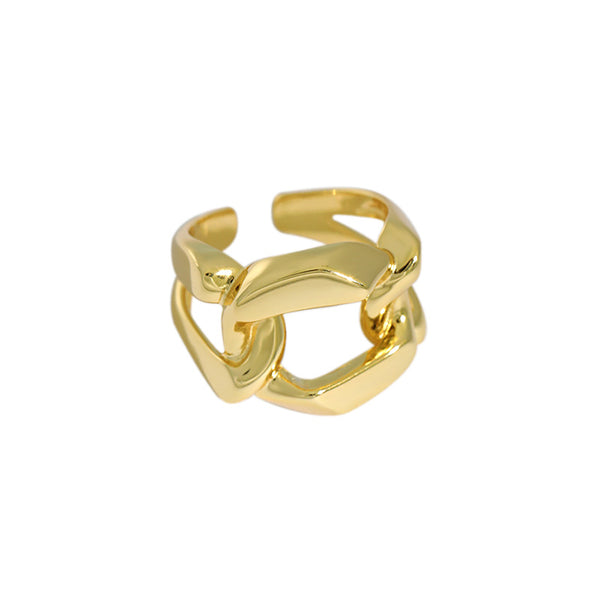 Lovcia Adjustable Gold Plated 925 Sterling Silver Ring-Rings-Yellow Gold-Yellow Gold