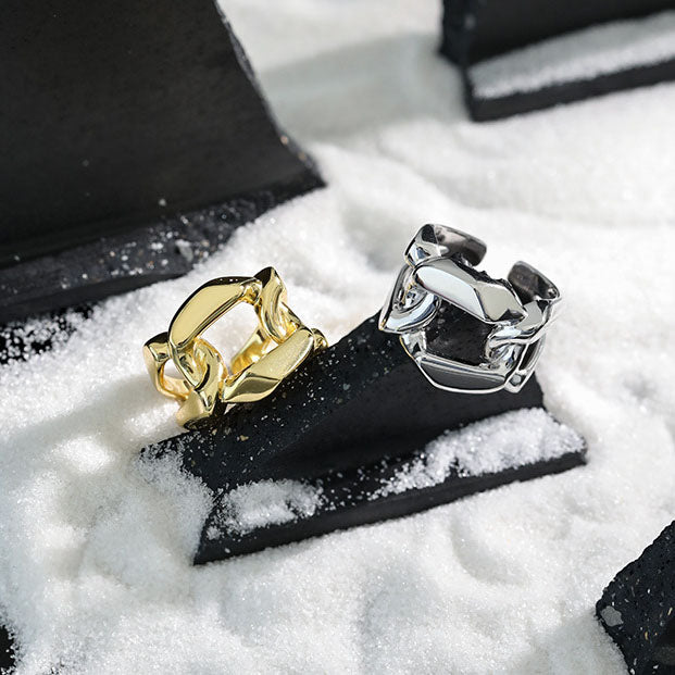 Lovcia Adjustable Gold Plated 925 Sterling Silver Ring-Rings-Yellow Gold-Yellow Gold