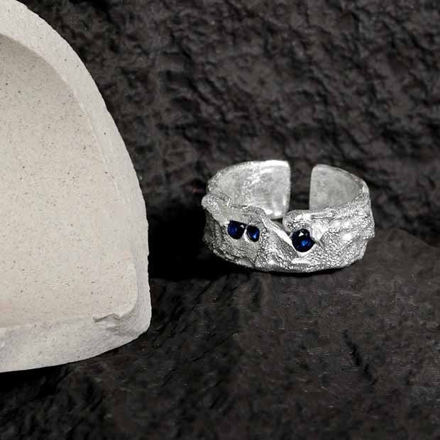Lovcia Adjustable Gold Plated Sterling Silver CZ Ring-Rings-Yellow Gold & White Cz-Yellow Gold & White Cz