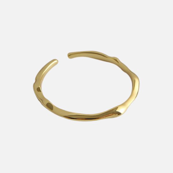 Lovcia Adjustable Gold Tone 925 Sterling Silver Ring-Rings-Silver-Silver