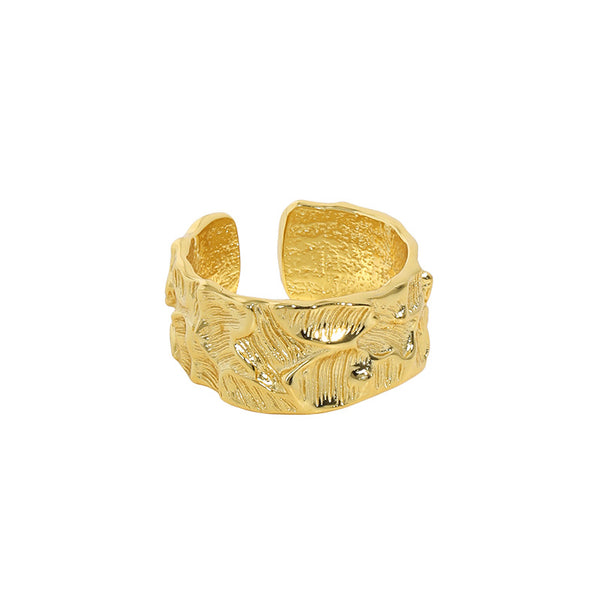 Lovcia Adjustable Gold Tone 925 Sterling Silver Ring-Rings-Yellow Gold-Yellow Gold