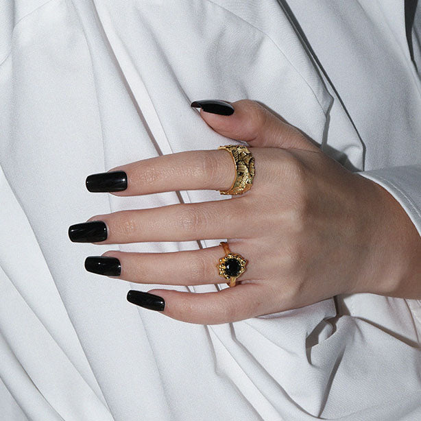 Lovcia Adjustable Gold Tone 925 Sterling Silver Ring-Rings-Yellow Gold-Yellow Gold