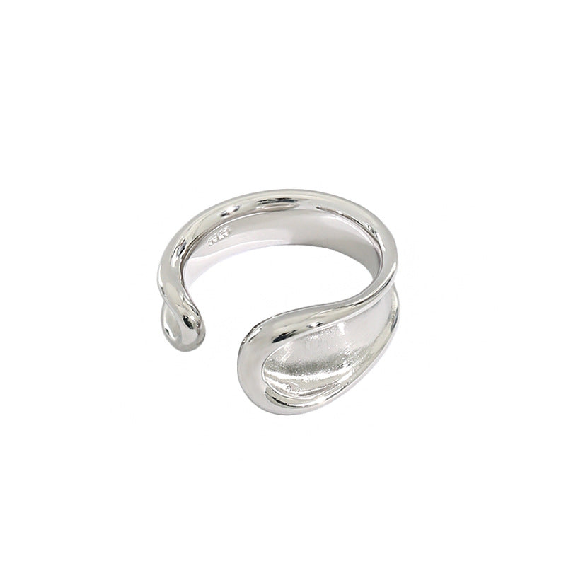 Lovcia Adjustable Gold Tone 925 Sterling Silver Ring-Rings-Rhodium-Rhodium