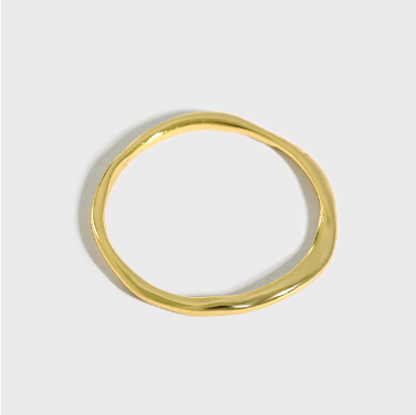 Lovcia Adjustable Gold Tone 925 Sterling Silver Ring-Rings-Yellow Gold-US 9-Yellow Gold