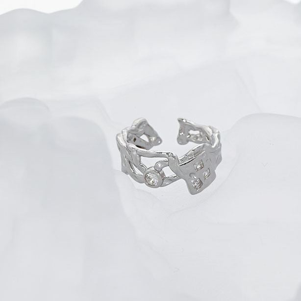 Lovcia Adjustable Gold Tone CZ 925 Sterling Silver Ring-Rings-Yellow Gold-Yellow Gold