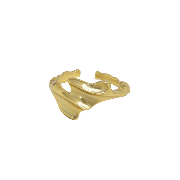 Lovcia Adjustable Gold Tone Sterling Silver Ring Open Size-Rings-Yellow Gold-Yellow Gold