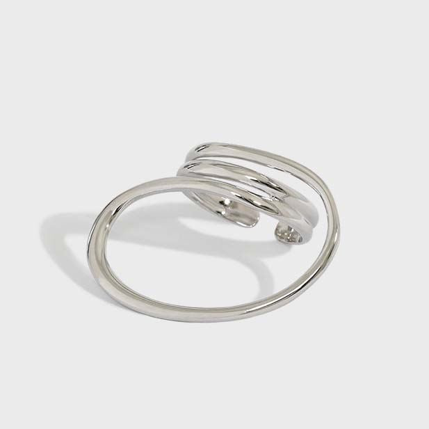 Lovcia Adjustable Gold Twisted Ring 18K Plated Open Size-Rings-Yellow Gold-Yellow Gold