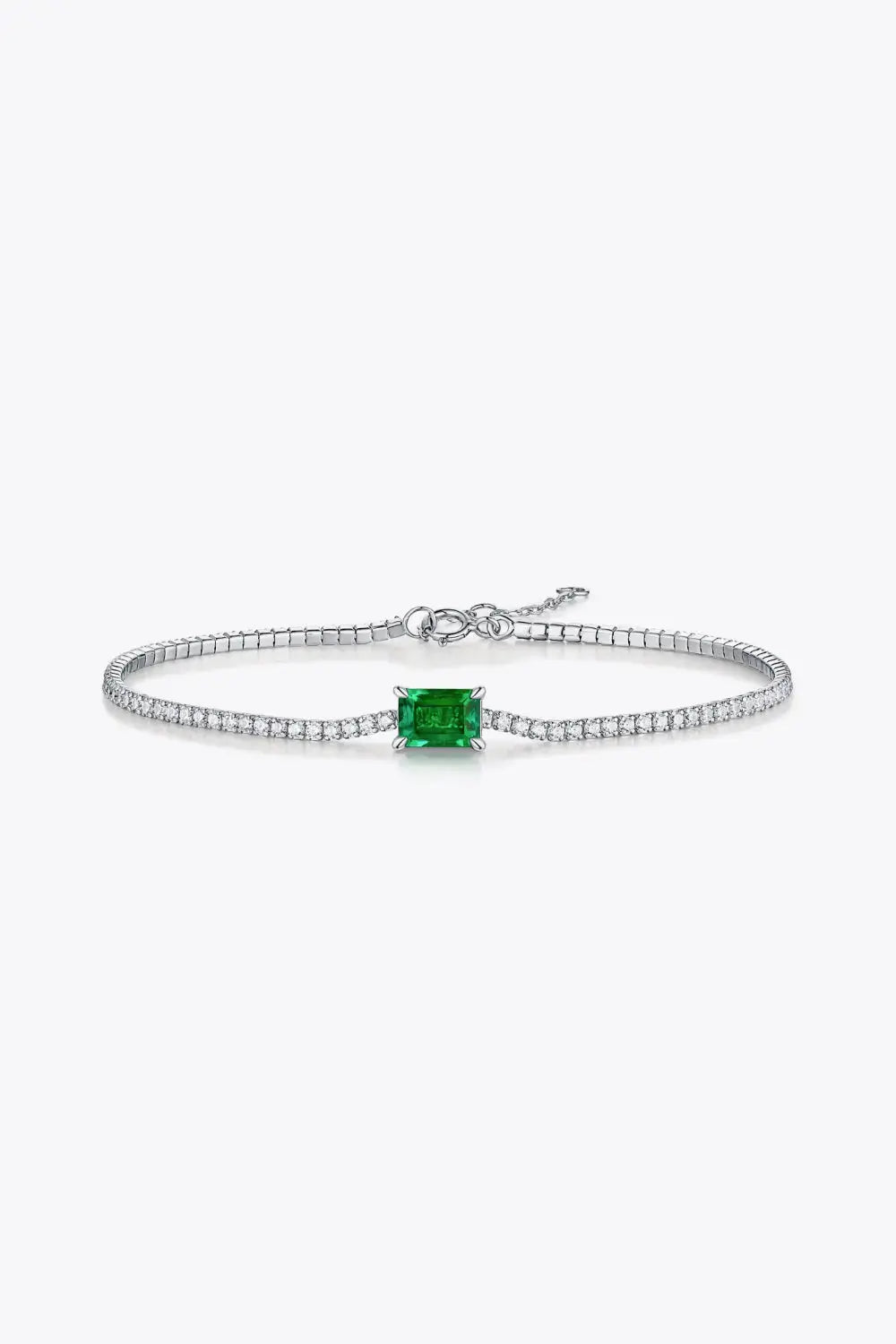 Lovcia Adored 1 Carat Lab-Grown Emerald Bracelet-Bracelets-Mid Green-One Size-Mid Green