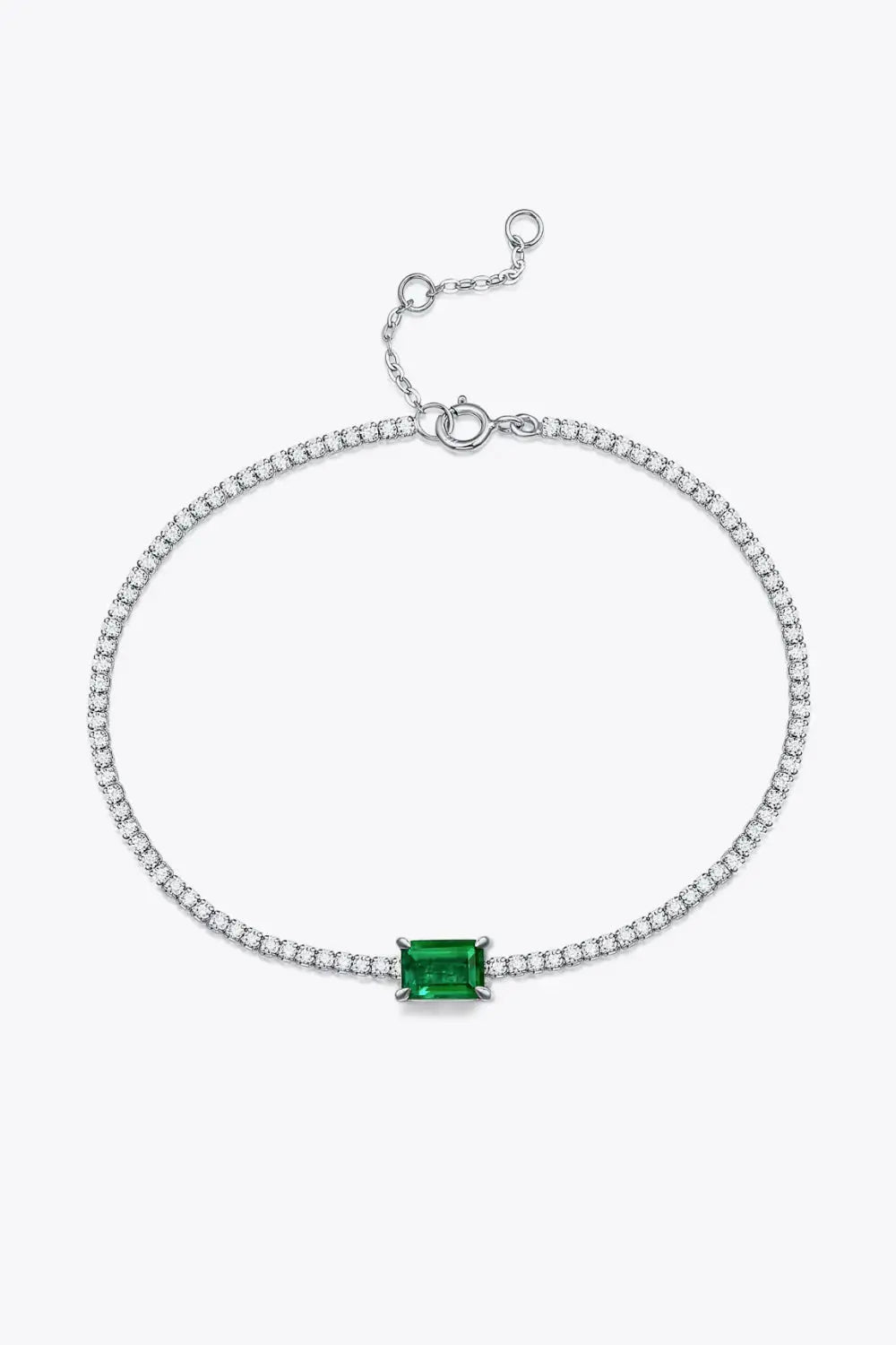 Lovcia Adored 1 Carat Lab-Grown Emerald Bracelet-Bracelets-Mid Green-One Size-Mid Green