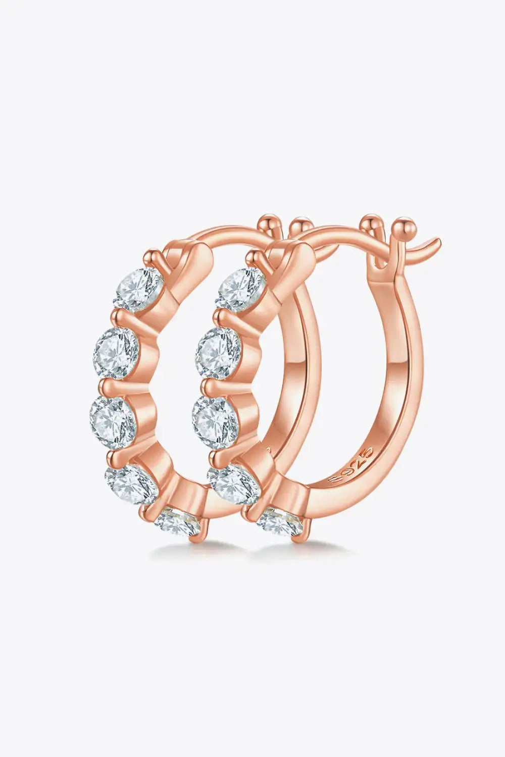 Lovcia Adored 1 Carat Moissanite 925 Sterling Silver Earrings-Earrings-Rose Gold-One Size-Rose Gold