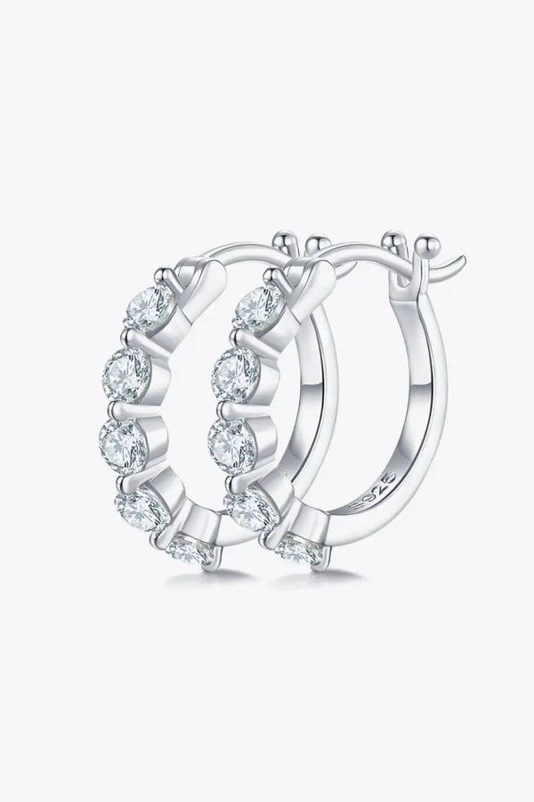 Lovcia Adored 1 Carat Moissanite 925 Sterling Silver Earrings-Earrings-Silver-One Size-Silver