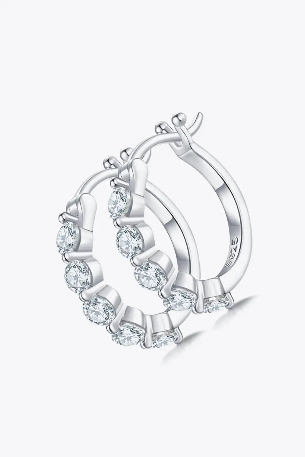 Lovcia Adored 1 Carat Moissanite 925 Sterling Silver Earrings-Earrings-Silver-One Size-Silver