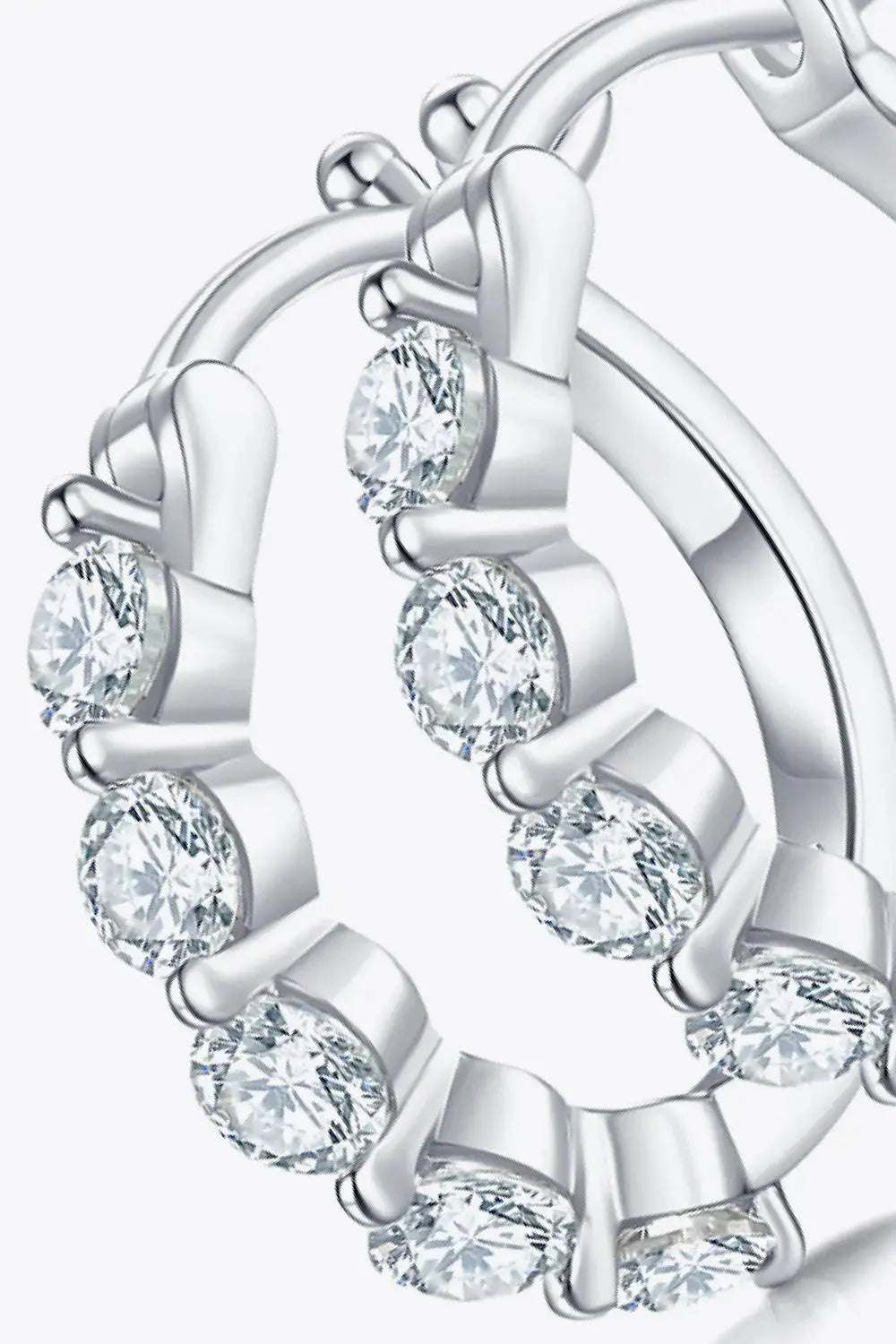 Lovcia Adored 1 Carat Moissanite 925 Sterling Silver Earrings-Earrings-Silver-One Size-Silver