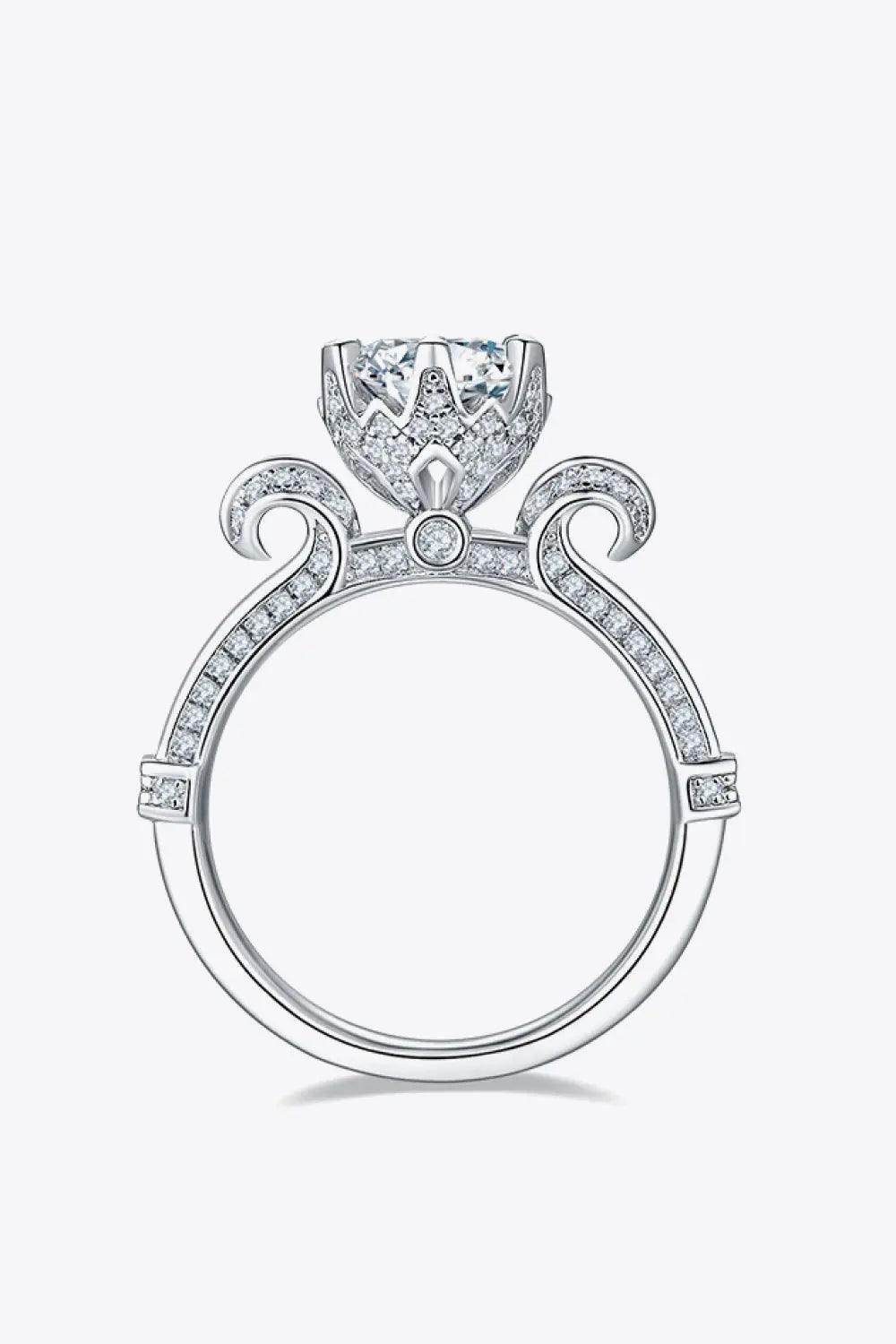 Lovcia Adored 1 Carat Moissanite 925 Sterling Silver Ring-Rings-Silver-4.5-Silver
