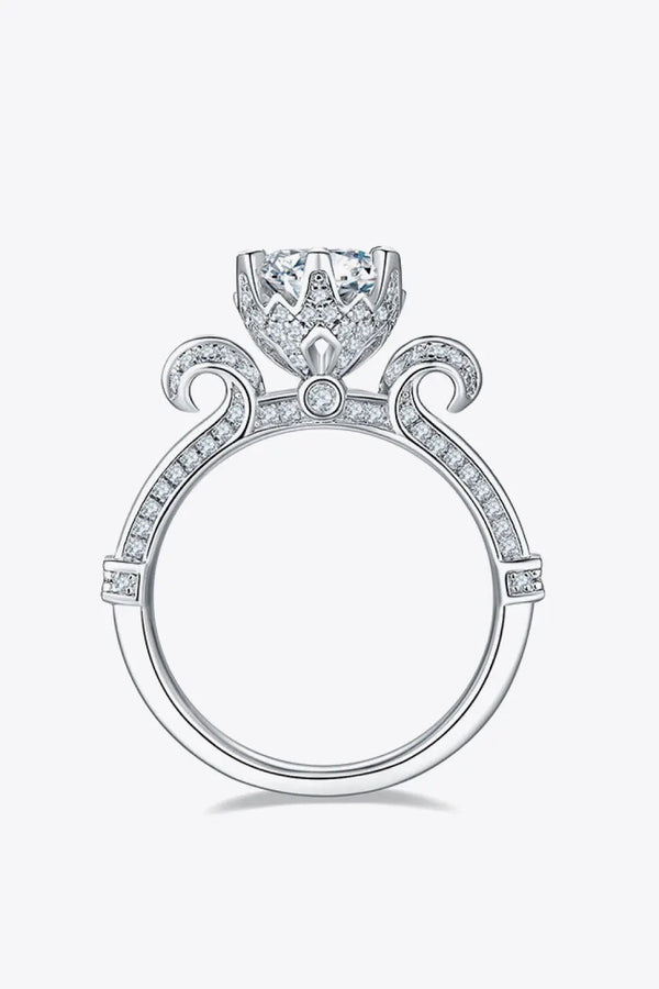 Lovcia Adored 1 Carat Moissanite 925 Sterling Silver Ring-Rings-Silver-4.5-Silver